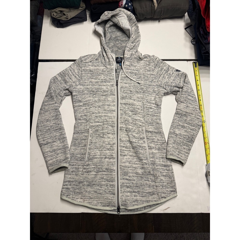 Kuhl Alska Hoody Womens XS Gray Space Dye Full Zip Fleece Jacket 4391